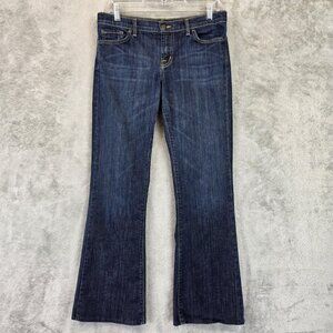 David Kahn Jeans Womens 29 Blue Bootcut Stretch Denim Made in USA Style 3782